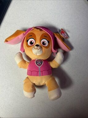 Ty Skye Plush - Pink and Tan Rescue Pup